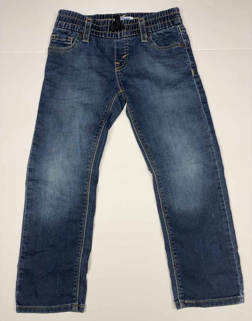 Denizen From Levi’s Boys Jeans Size 6 Regular Elastic Waist Straight Blue Denim